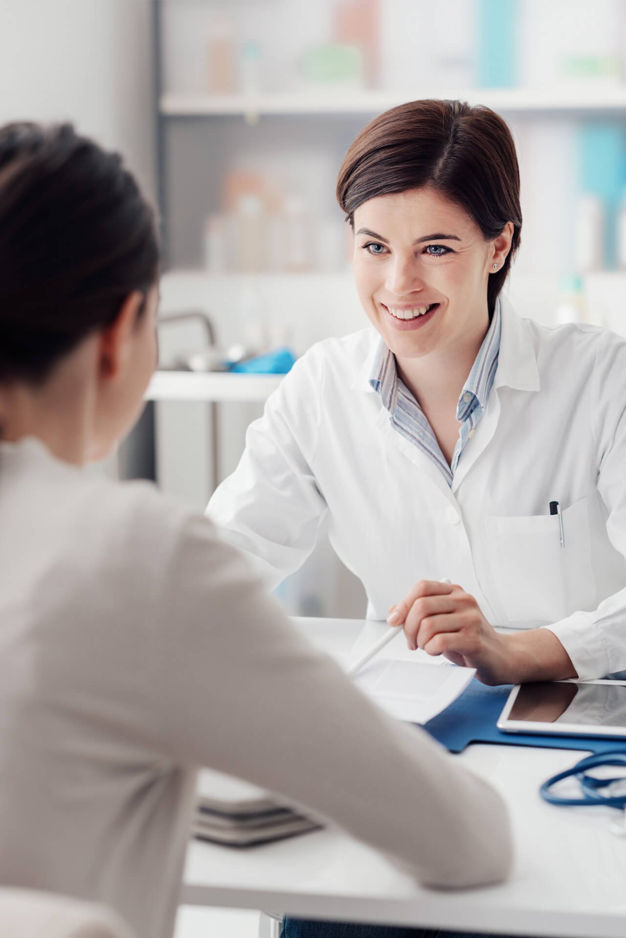 Doctor with patient Vestibular Paroxysmia